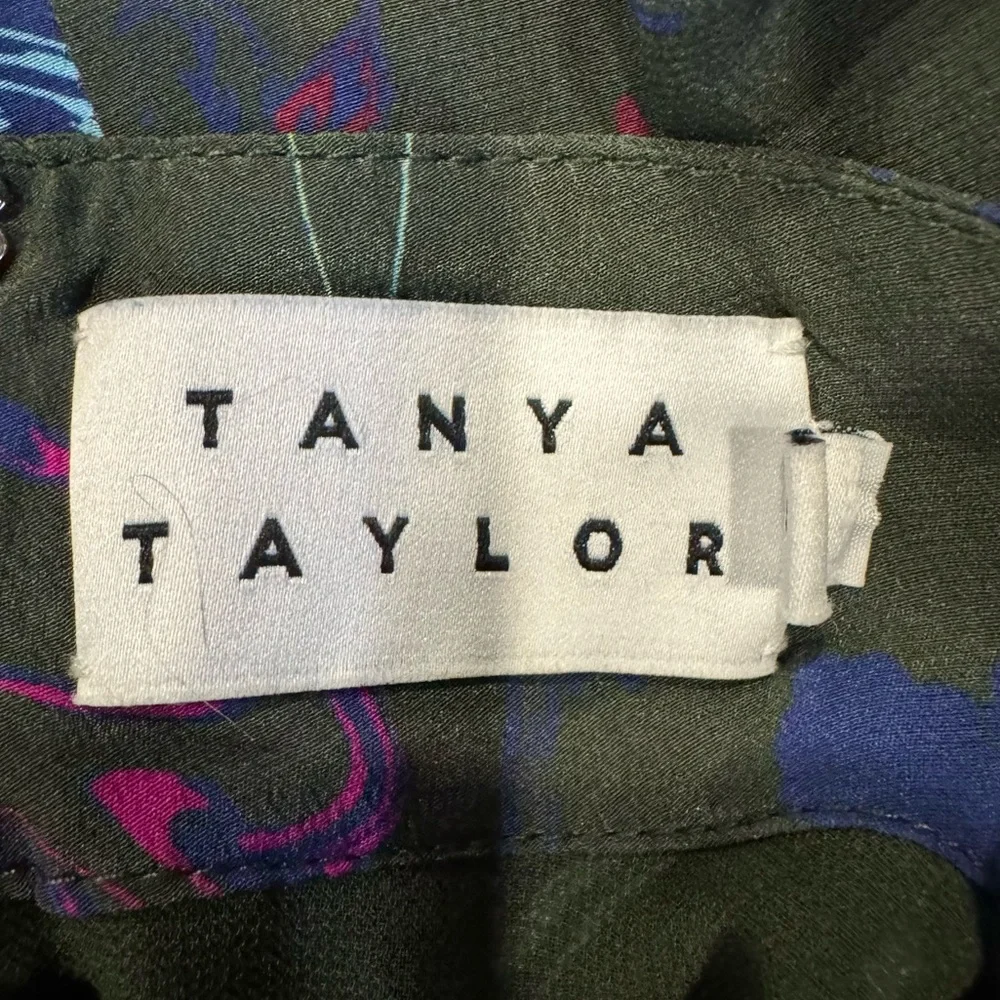 Tanya Taylor Clarisse Silk Dress in Green Sz 8